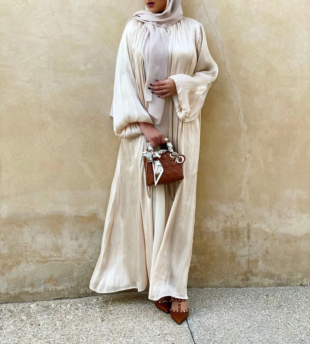 Eid Muslim Abaya Dress Kimono for Women Fashion Shining - Image 5