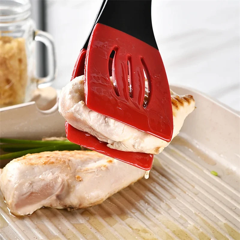 3 in 1 Frying Spatula Clip Silicone Food Clip Frying - Image 10