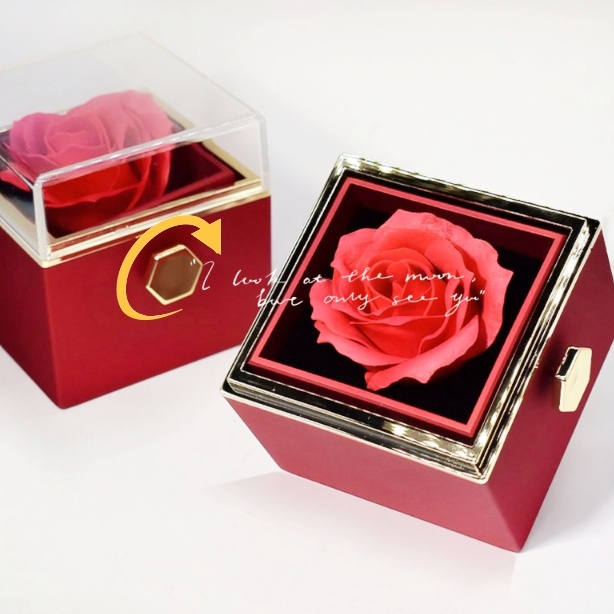 Rotating Soap Flower Rose Gift Box Creative Rotating - Image 2