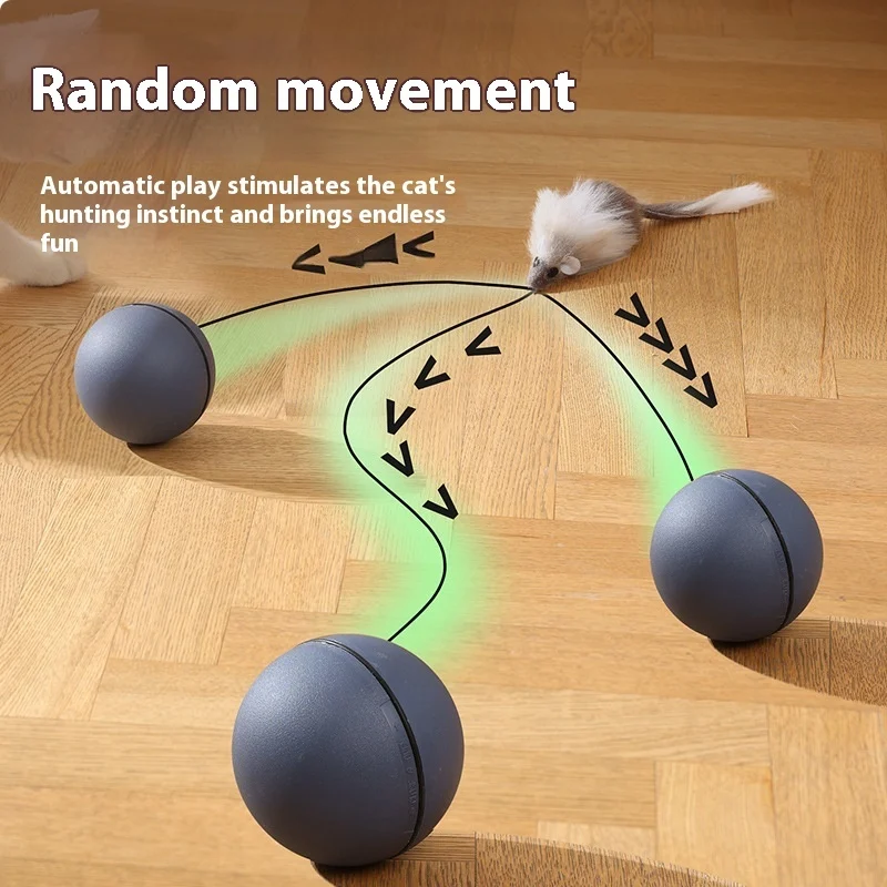 Cat Toys Mouse Teaser Ball Funny Moving Toy for Pets - Image 3
