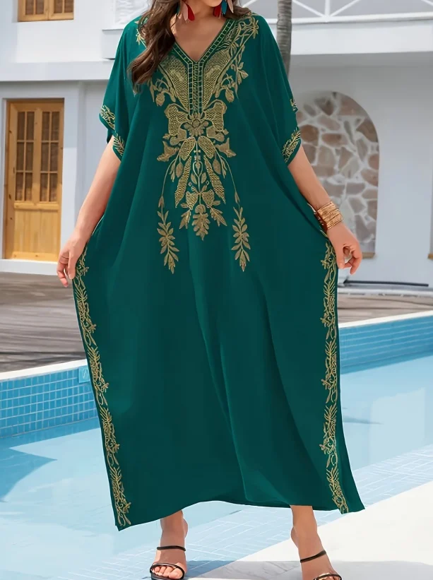 Embroidery Kaftan Dress - Image 4
