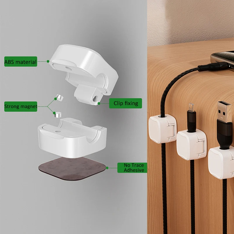 Magnetic Under-Desk Cable Clips - Image 6