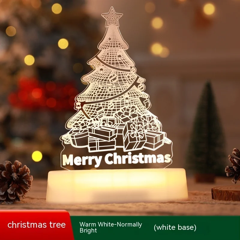 Christmas Decoration 3D Lamp Acrylic LED Night Lights - Image 2