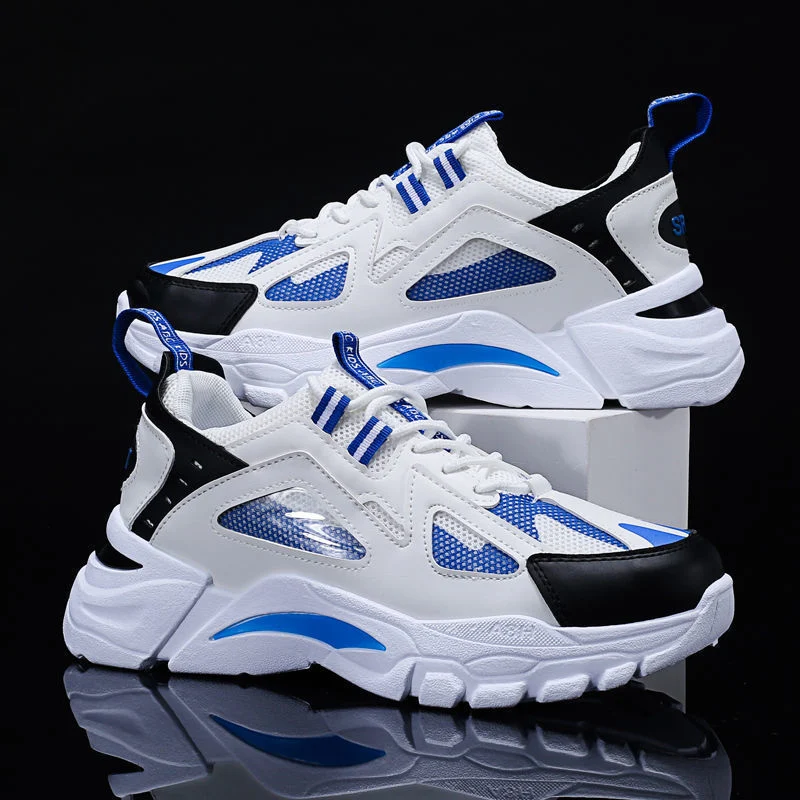 White Sneakers Men Non Slip Walking Running Shoes - Image 10