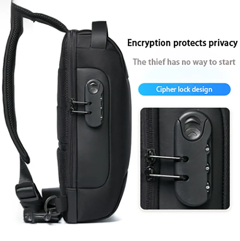 Waterproof USB Anti-theft Bag Men Oxford Crossbody - Image 2