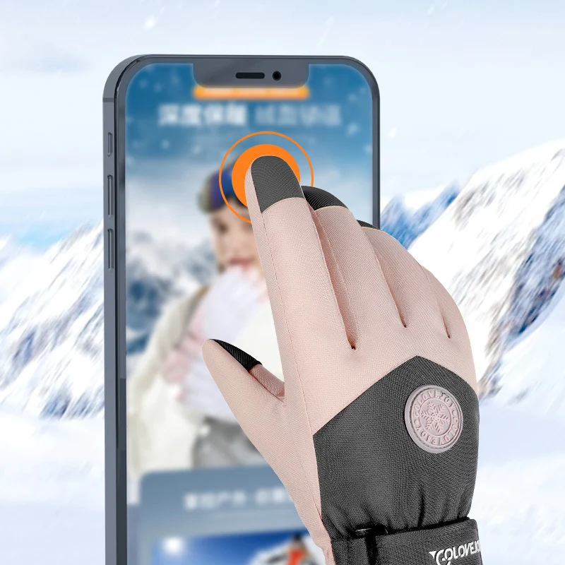 Snowflake Cartoon Print Gloves Winter Touchscreen - Image 6