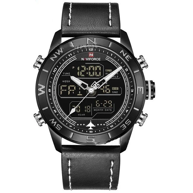 NAVIFORCE 9144 Fashion Gold Men Sport Watches Mens LED - Image 8
