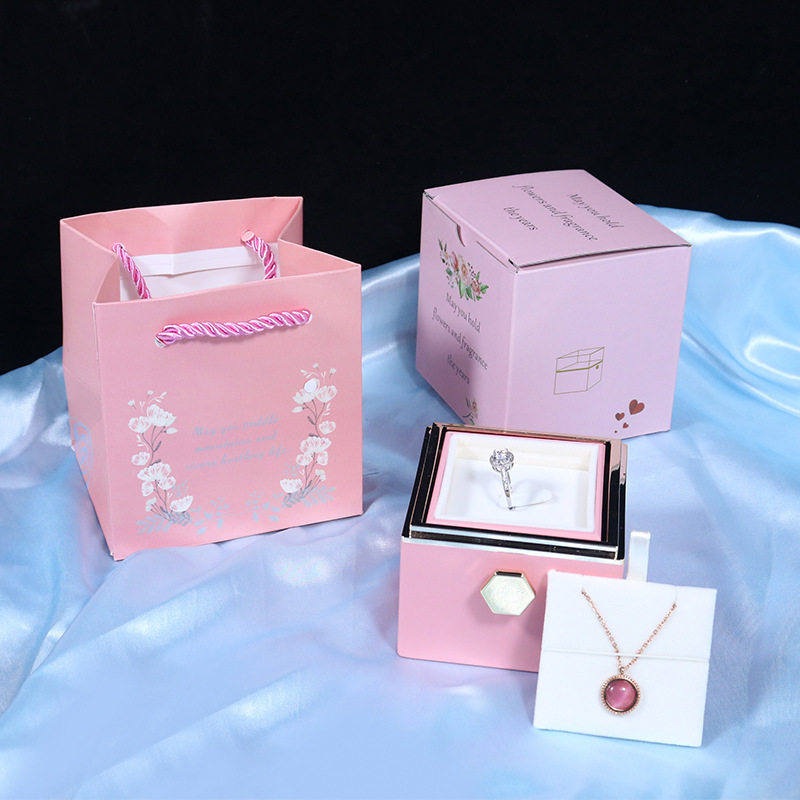 Rotating Soap Flower Rose Gift Box Creative Rotating - Image 9