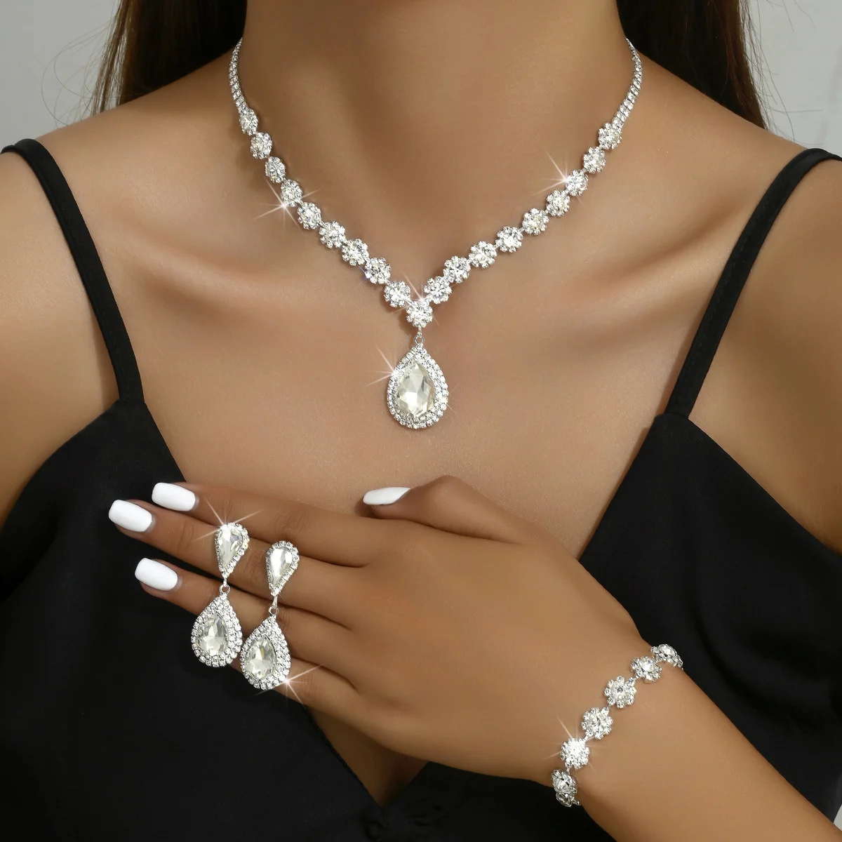 Fashion Jewelry Bridal Jewelry Suit Necklace Ear Stud - Image 4