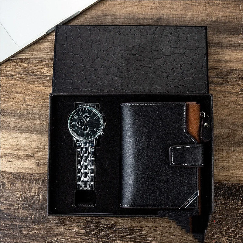 Luxury Business Watch Leather Bag Wallet Gift Set Men - Image 2