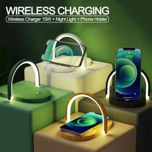 3 in 1 Foldable Wireless Charger Night Light Wireless