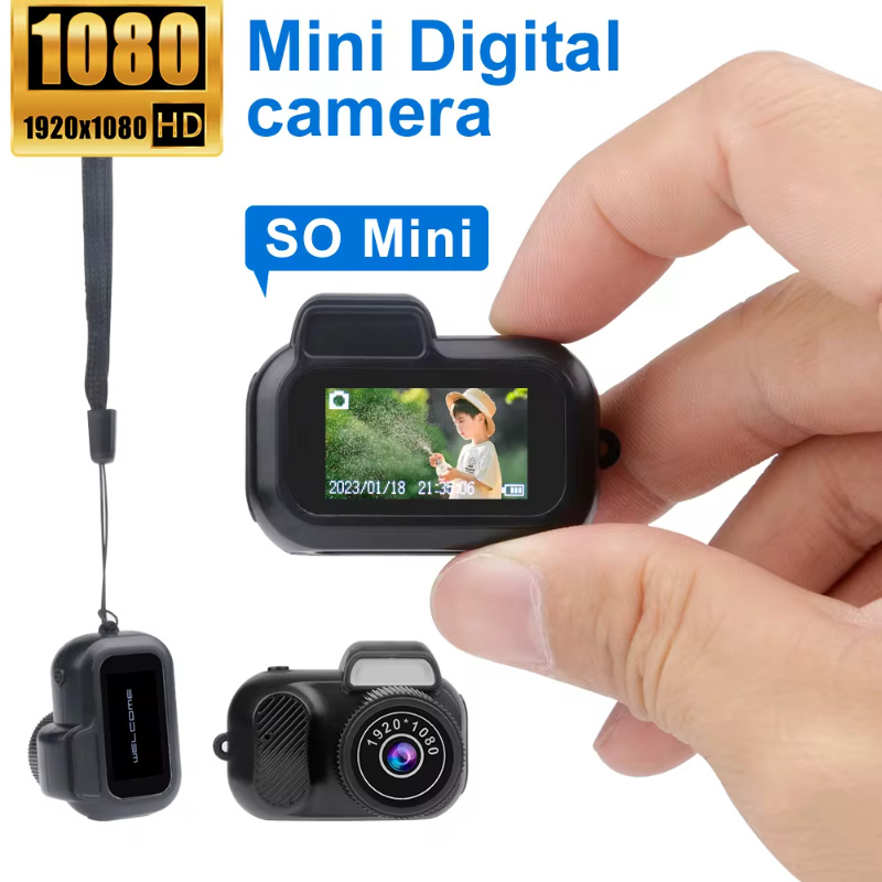 Retro Mini Camera with Screen Indoor Home Outdoor 1080p