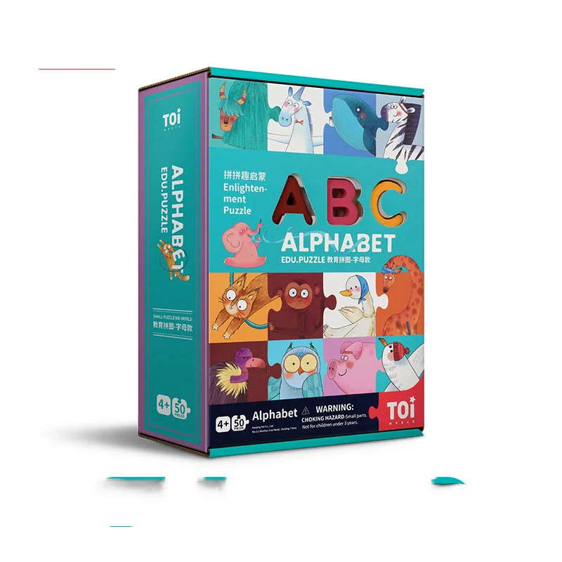 Wooden Numbers and Letters Puzzle Baby Children's - Image 3