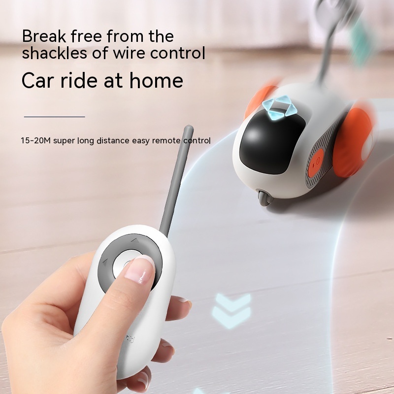 Interactive Remote Control Cat Toy Car – USB Rechargeable - Image 3