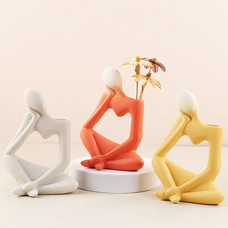 Ceramic Vase Home Decor Room Decoration Sculpture Matte