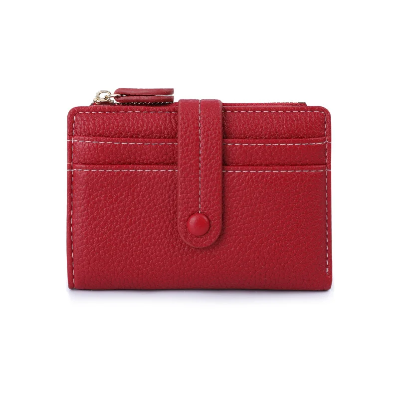 Women Short Wallets PU Leather Plaid Female Purses - Image 4