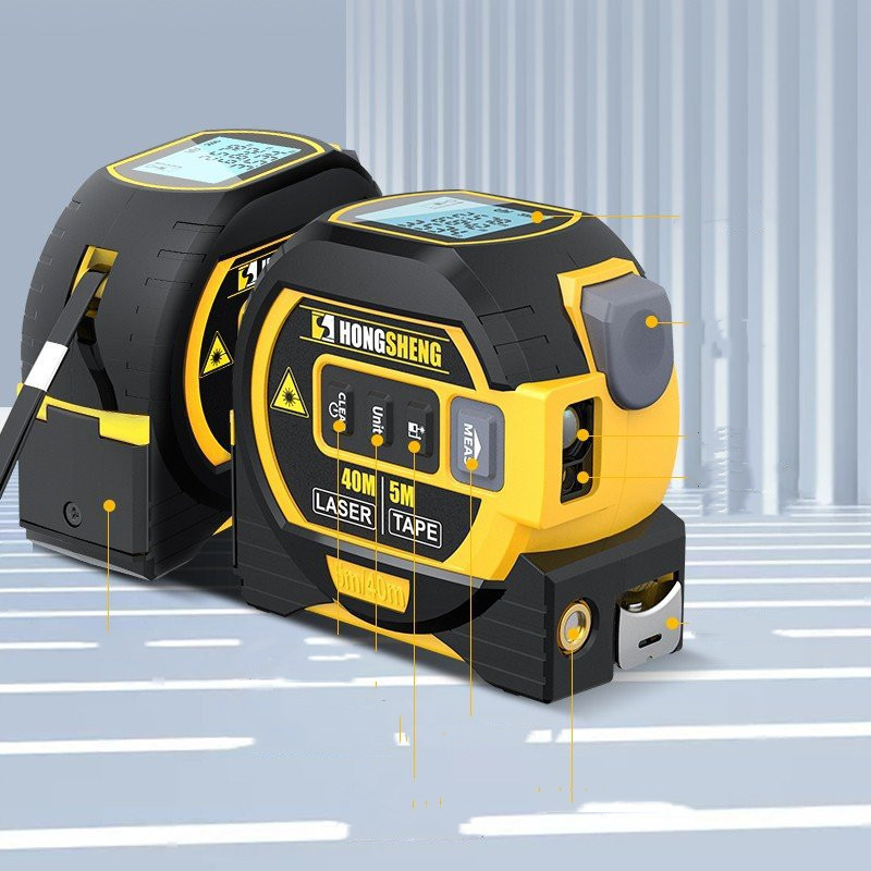 Steel Tape Rangefinder Indoor Laser Measuring