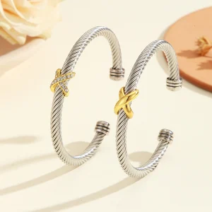 1PCS Fashionable Personalized 8-character Cross Steel