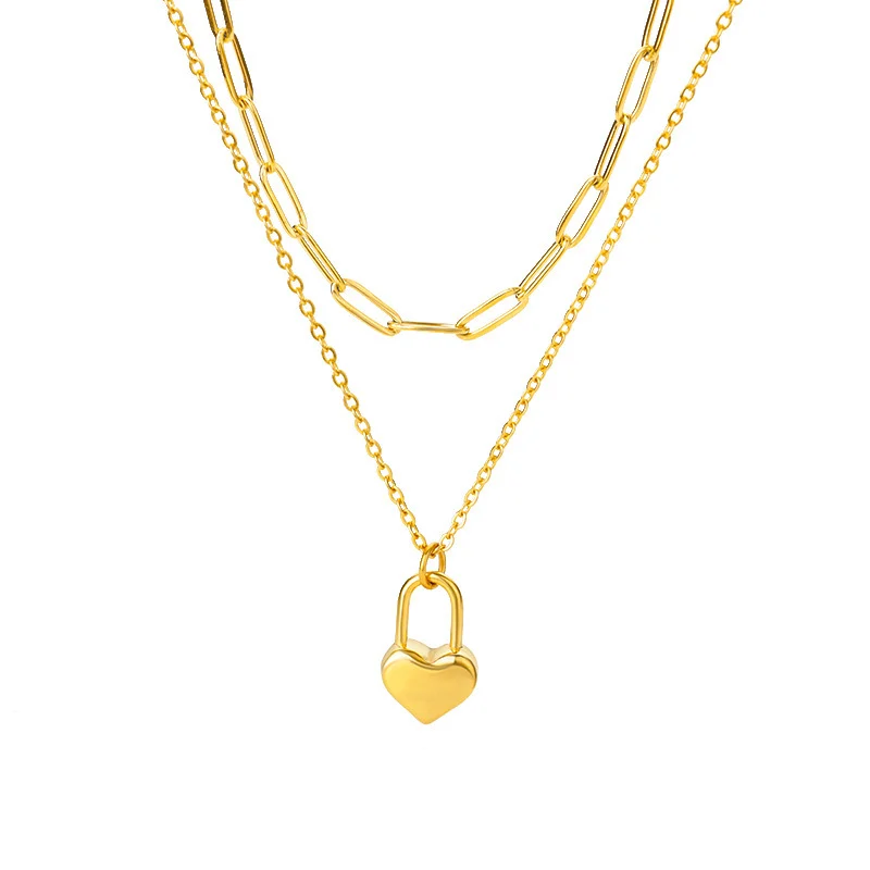 Fashion Jewelry Multilayer Heart Pendant Necklaces for - Image 8