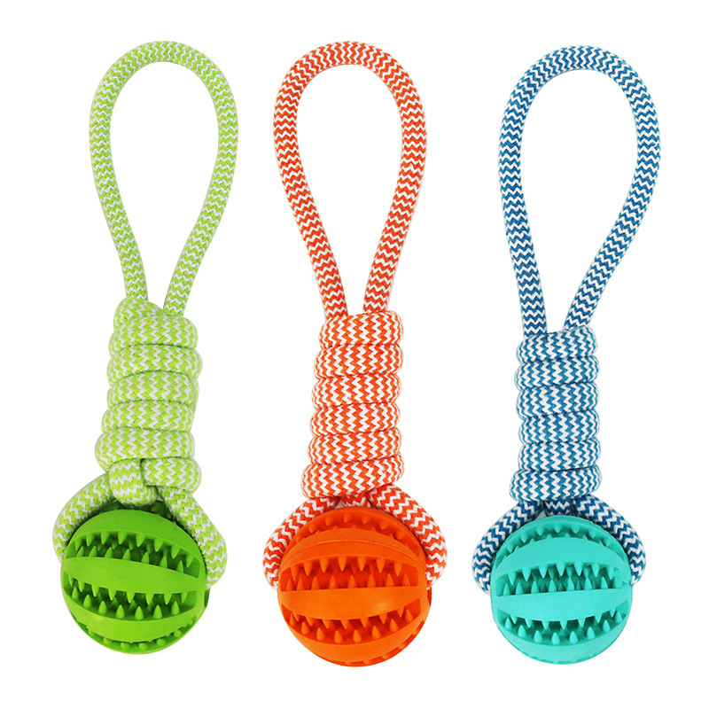 Dog Toys Treat Balls Interactive Hemp Rope Rubber - Image 9