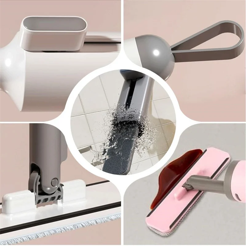 Rotatable Self-Squeeze Mini Mop with Crevice Brush Hand - Image 7