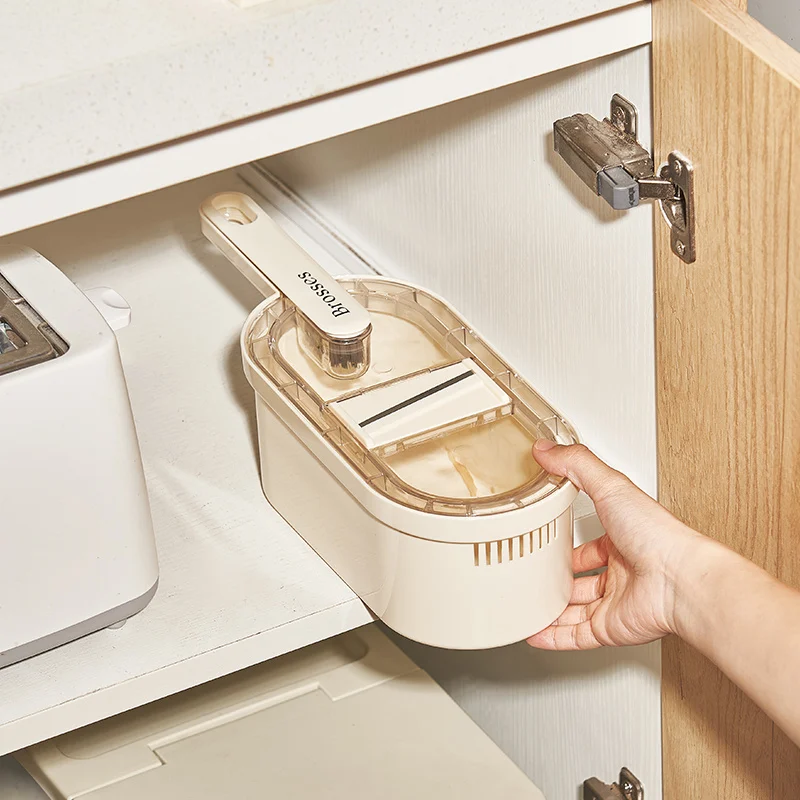 Multifunction Vegetable Cutter with Basket and Brush - Image 4