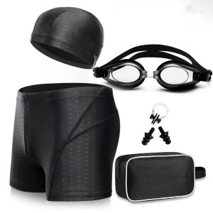 Men's Swimming Trunks and Goggles Set