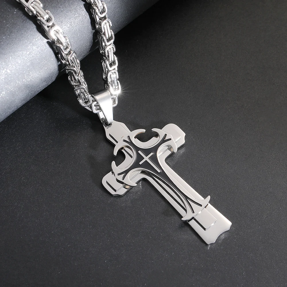 Fashion Jewelry Christian Trinity Latin Cross Necklace - Image 10