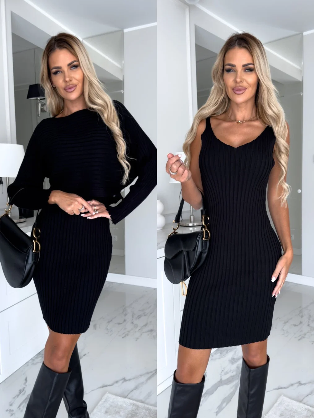 2pcs Suit Women's Solid Stripe Long-sleeved Top and - Image 8