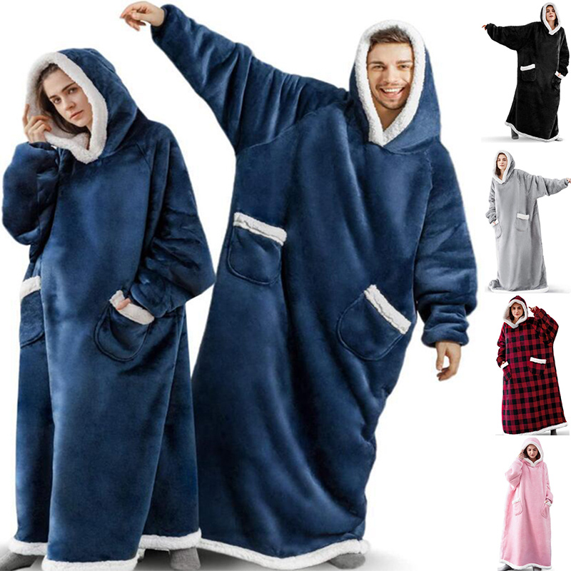 Winter TV Hoodie Blanket Winter Warm Home Clothes Women