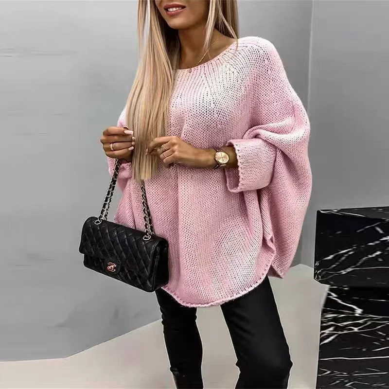 Winter Loose Batwing Sleeve Pullover Sweater Fashion - Image 6
