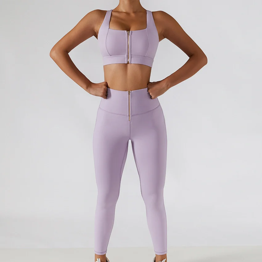 Sports Suit Seamless Yoga Set Women Two Pieces - Image 7