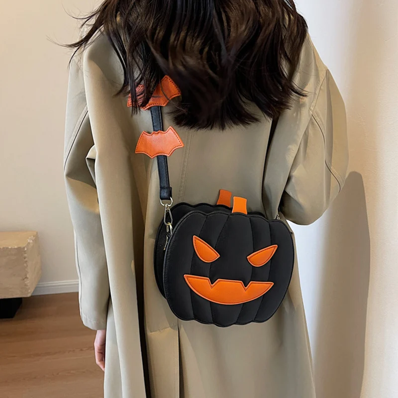 Halloween Bags Funny Pumpkin Cartoon Shoulder Crossbody - Image 2