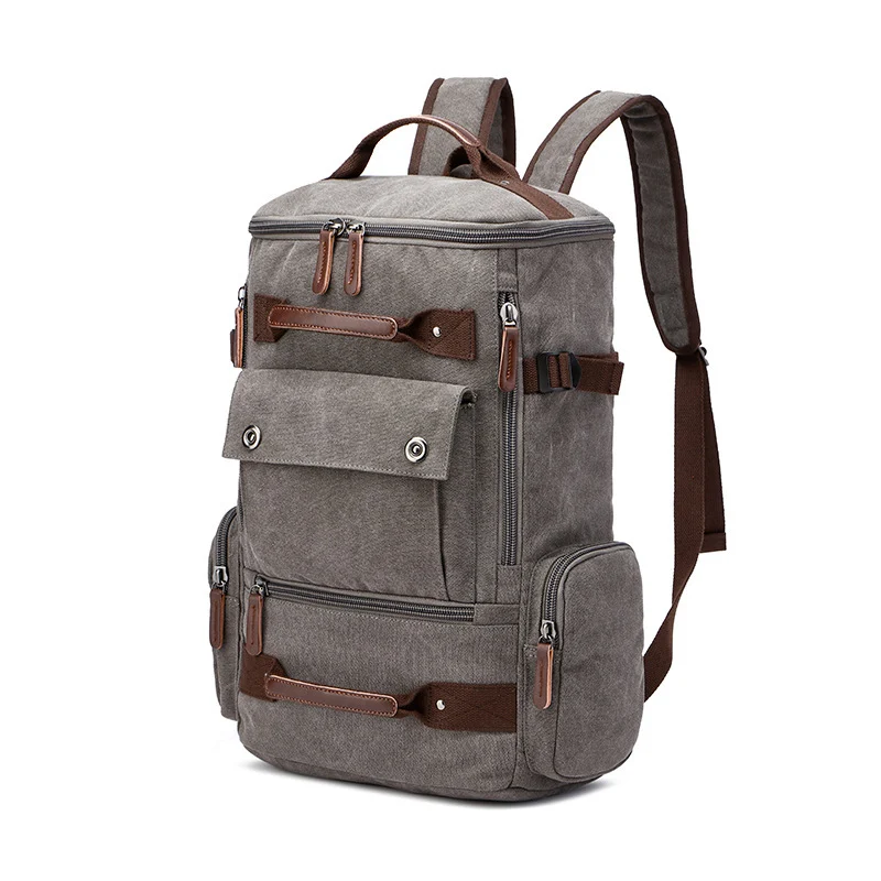 Men's Backpack Vintage Canvas Backpack Men's Travel - Image 6