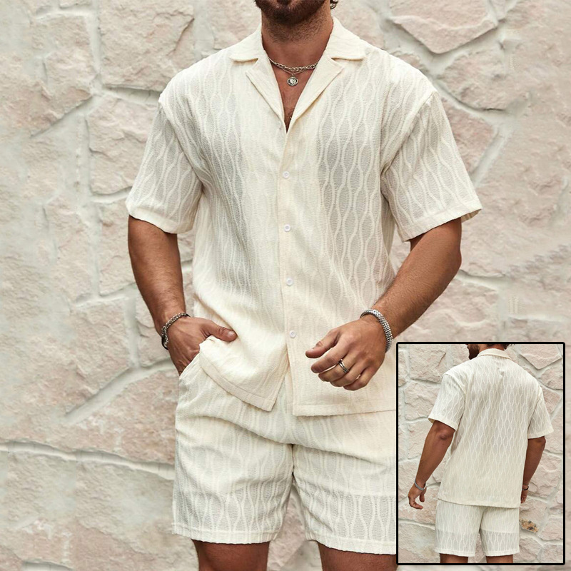 Men Tracksuits Summer Fashion Solid Loose Casual Two