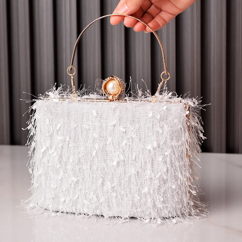 Tassel Handbags Women Dress Party Evening Bag Fashion - Image 6