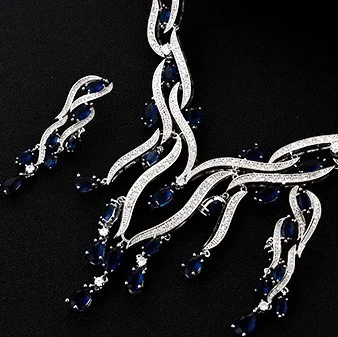 New Crystal Jewelry Zircon Jewelry Set Tassel Pendant - Image 6