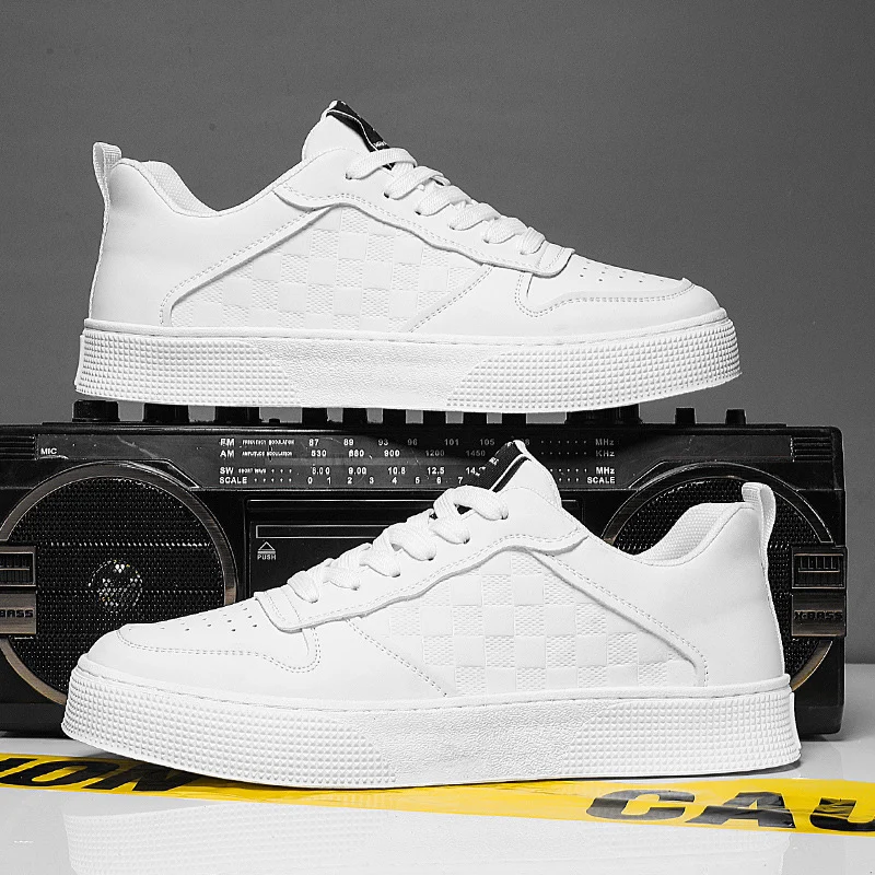 Casual Lace-up Sneakers Men Fashion Breathable Plaid - Image 6