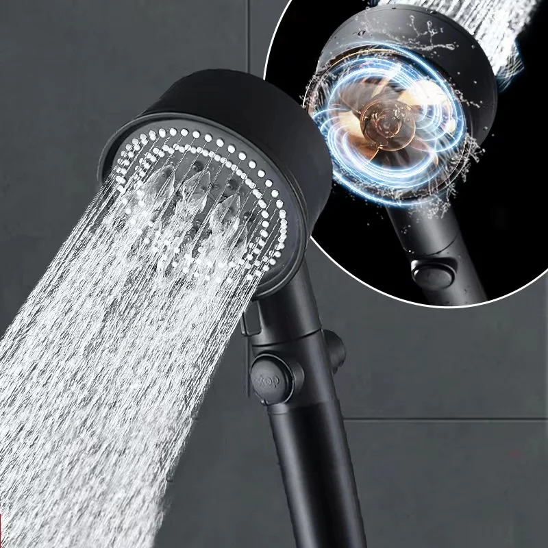 Five-color Wind Turbine Shower Head 56 Speed Water
