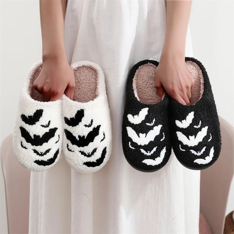 Funny Bat Slipper Halloween Pumpkin Flat Indoor House - Image 2