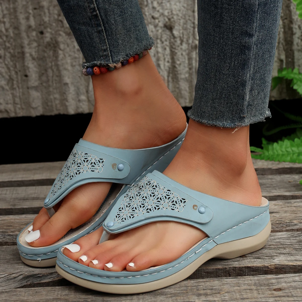 Thong Sandals Summer Flip Flops Women Outdoor Slippers - Image 8