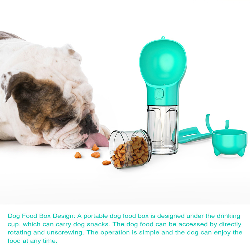 3-in-1 Portable Dog Water Bottle with Food Bowl & Bag Holder - Image 2