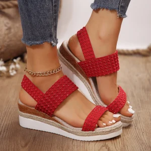 Summer Fashion Wedge Sandals for Women Peep-toe Shoes
