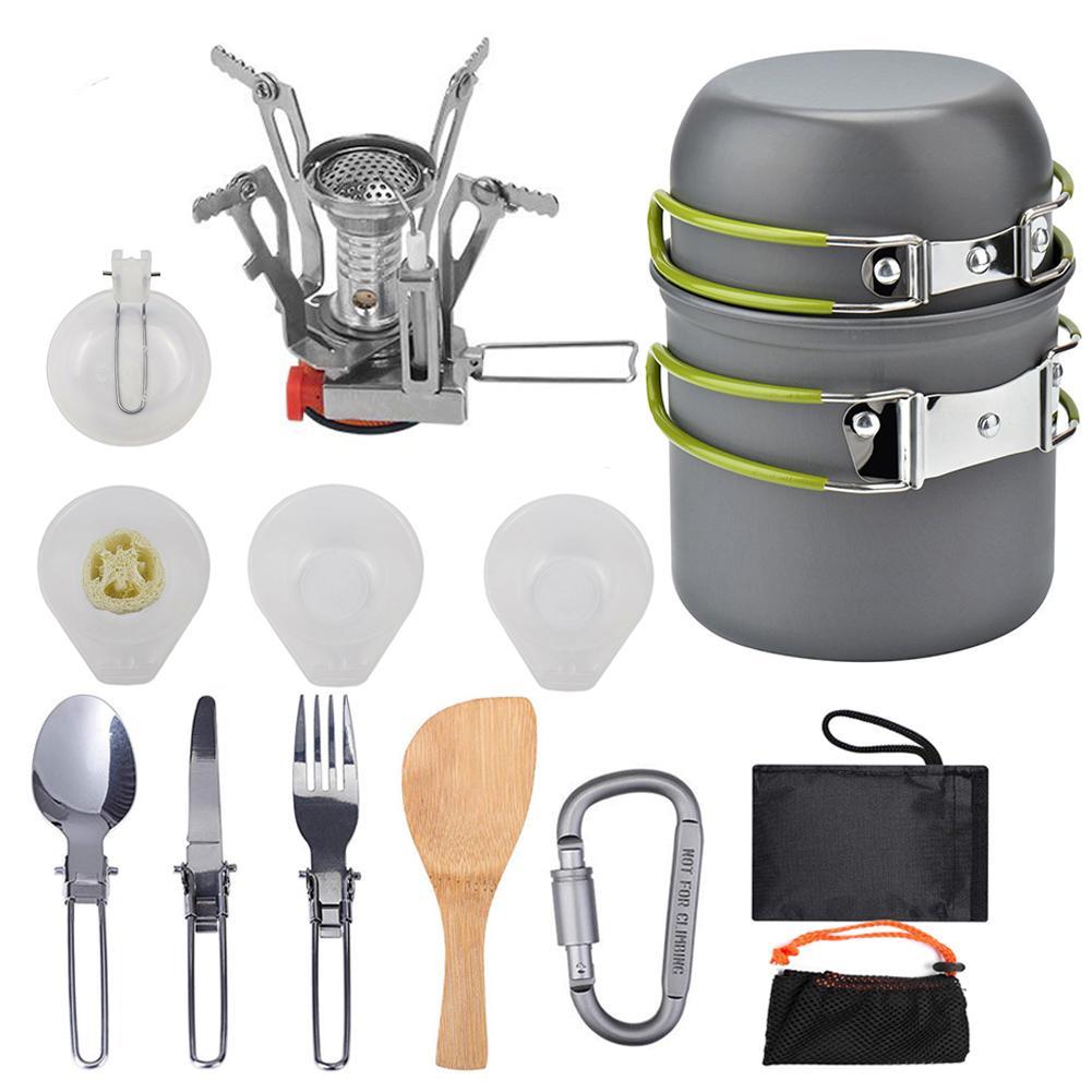 Camping Cookware Kit Outdoor Cooking Set Aluminum - Image 6