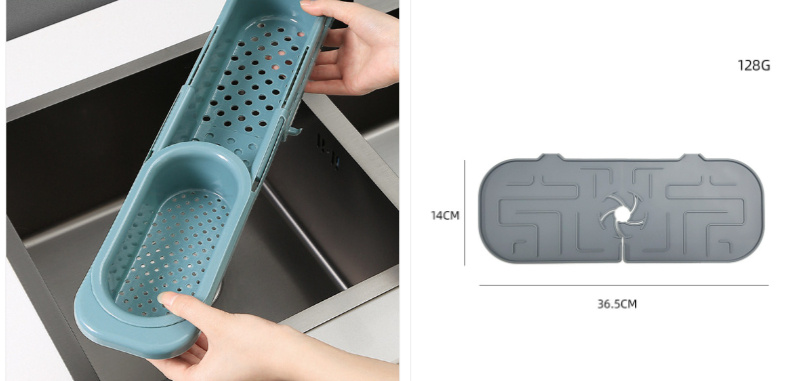 Telescopic Sink Rack Soap Sponge Holder Kitchen Sinks - Image 7