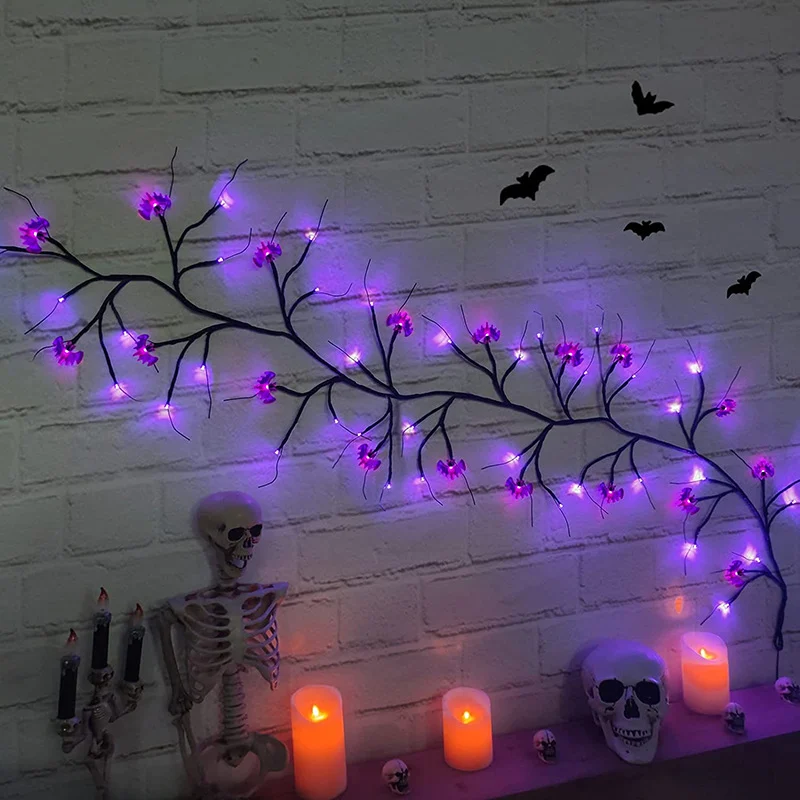 Halloween LED Willow Vine String Light Cool Cartoon Bat - Image 5