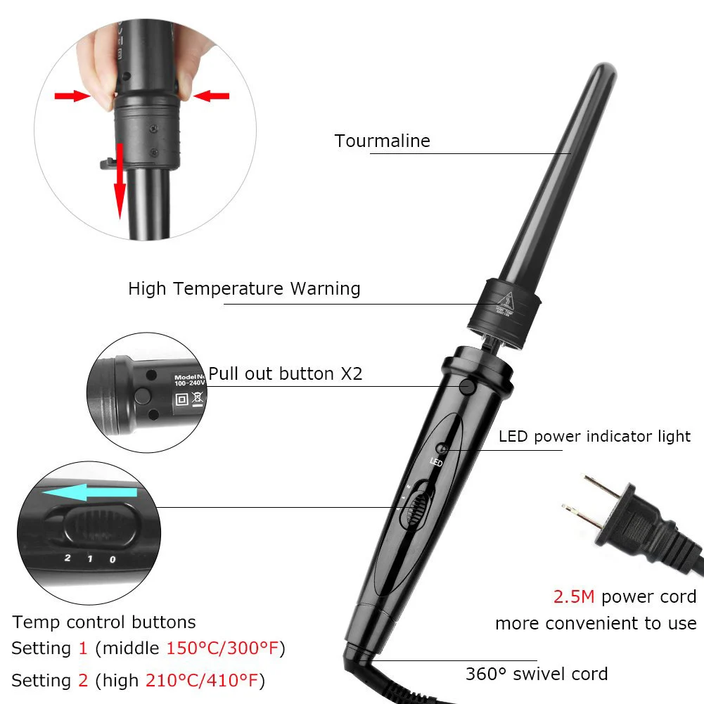 5p Ceramic Hair Curler Hair Care Straight Hair Pull - Image 10