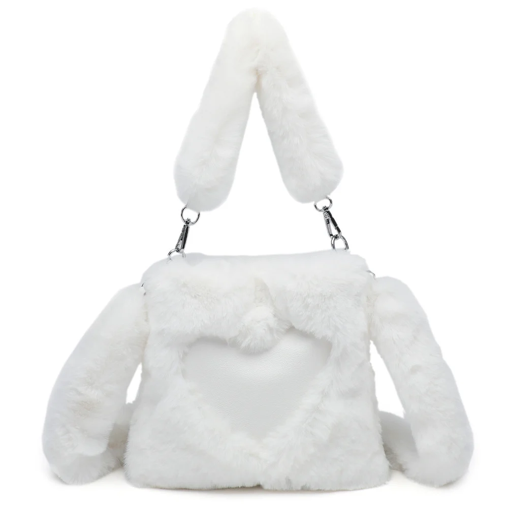 Women Fluffy Shoulder Bag Top-handle Bag Female Autumn - Image 10