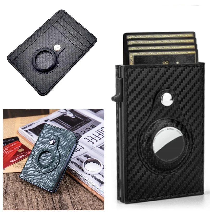 Rfid Card Holder Men Wallets Money Bag Male Black Short - Image 2