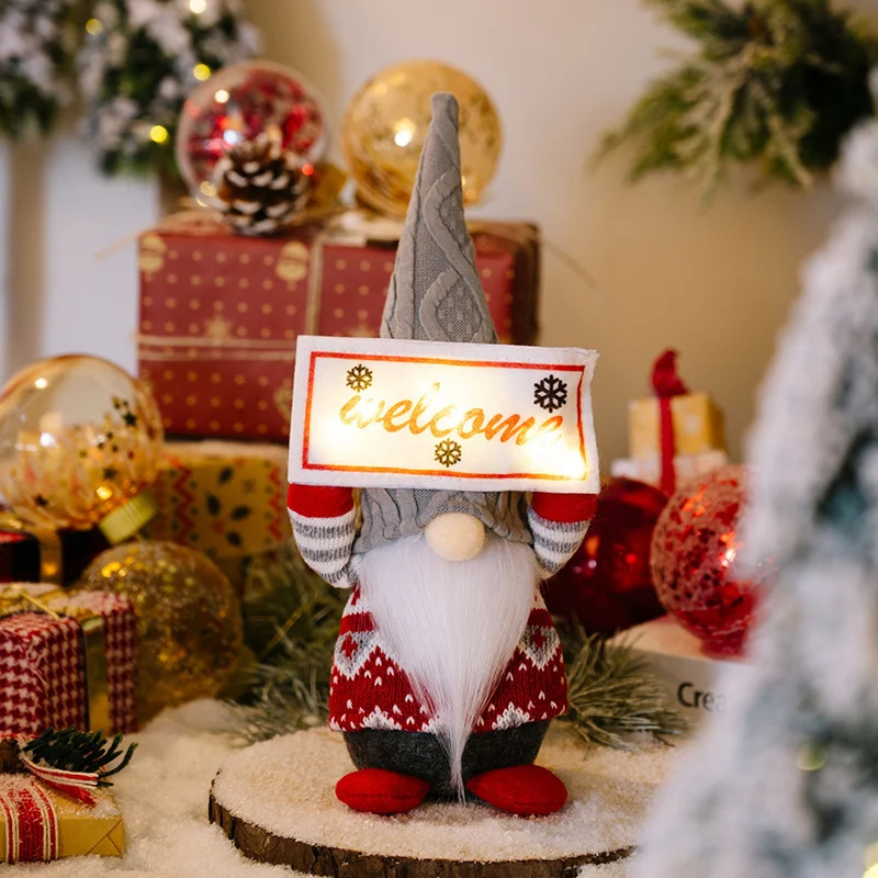 Christmas Fabric Decorative Faceless Doll Ornament - Image 3